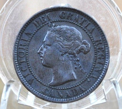 1893 Canadian One Cent - VF (Very Fine) Grade / Condition - Queen Victoria - 1893 Large Cent - 1893 Penny Canada 1 Cent 1893