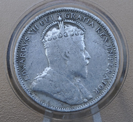 1906 Canadian Silver Quarter - VG (Very Good) Grade / Condition - King George - 92.5% Silver Quarter Canada - Canadian Coin Collection