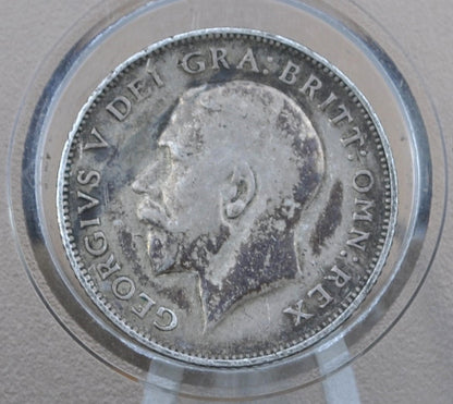 1916 Great Britain Silver Sixpence - King George - Great Condition - Sterling Silver - 1916 Six pence 1916 6 Pence UK 1916