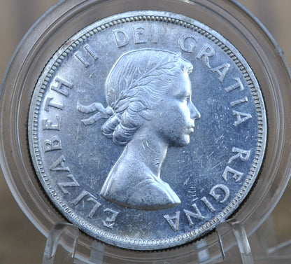 1961 Canadian Silver Dollar - BU (Uncirculated) - 80% Silver - Canoe Silver Dollar Canada - Canadian Coin Collection