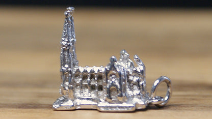 Saint Patrick's Cathedral Church Sterling Silver Religious Pendant - Sterling Silver St Saint Patricks Cathedral Church Charm