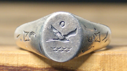 Salty x Chris Miyashiro Sterling Silver Limited Edition Spirit Crest Size 12 - The Chris Miyashiro Collection Size 12 Spirit Crest Ring