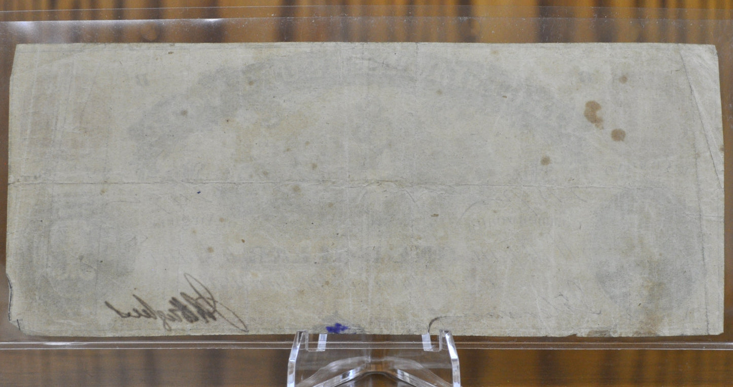 1862 Virginia Treasury 1 Dollar Paper Banknote - Very Fine Condition - Virginia Obsolete Currency - One Dollar 1862 Virginia