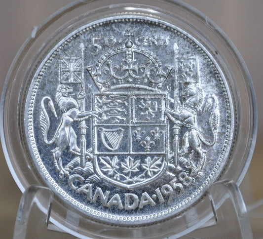 1958 Canadian Silver Half Dollar - BU (Uncirculated) - Silver - 50 Cent Canada 1958