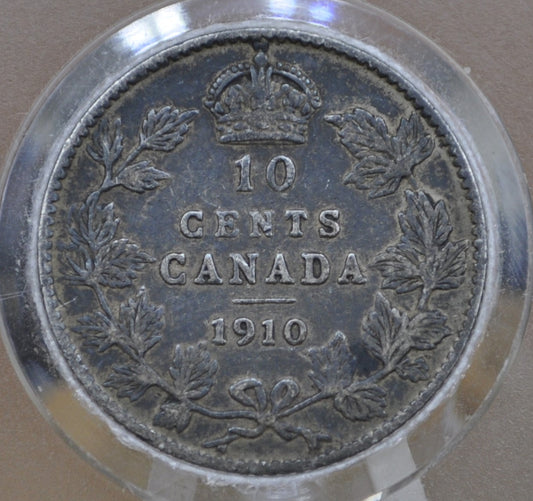 1910 Canadian Ten Cent - VF (Very Fine) Grade / Condition - 10 Cent Canada 1910