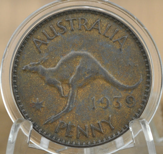 1939 Australia One Penny Australia, Perth Mint - Great Condition / Detail - Collectible Australian Coin