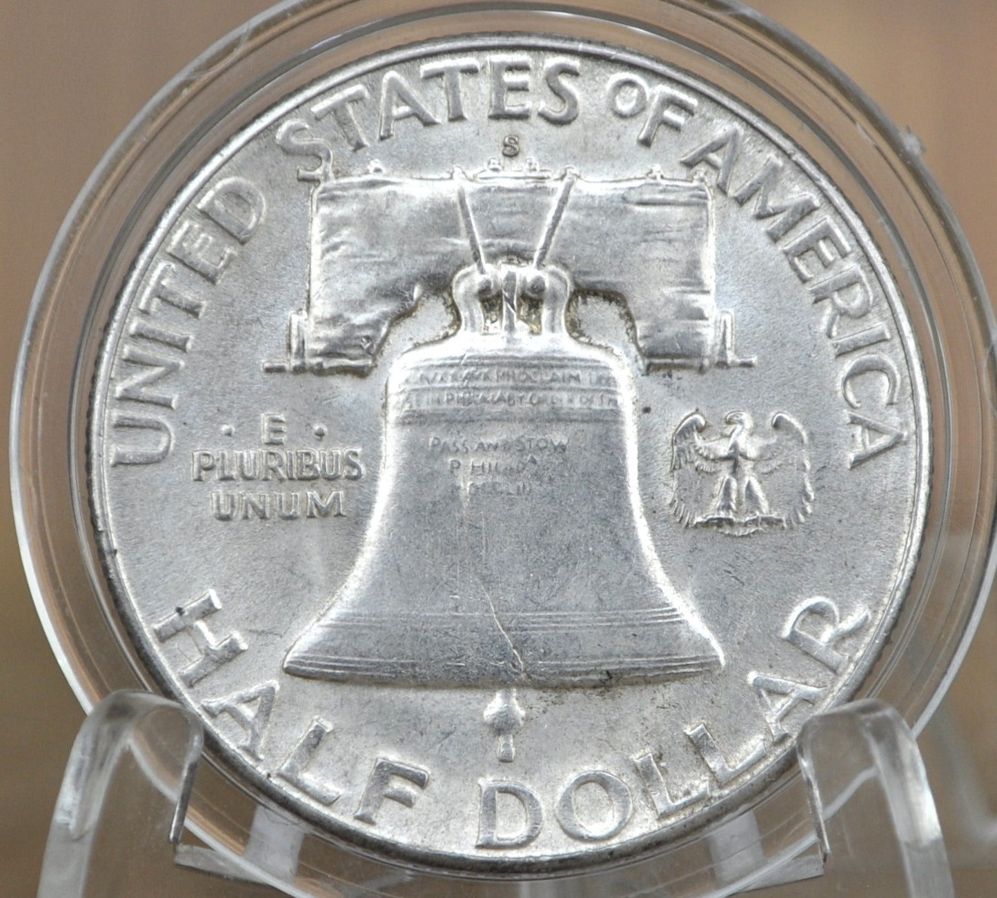 1952-S Franklin Silver Half Dollar - AU58 (About Uncirculated) - San Francisco Mint- Silver Half Dollar 1952 S Franklin - 1952 S Half