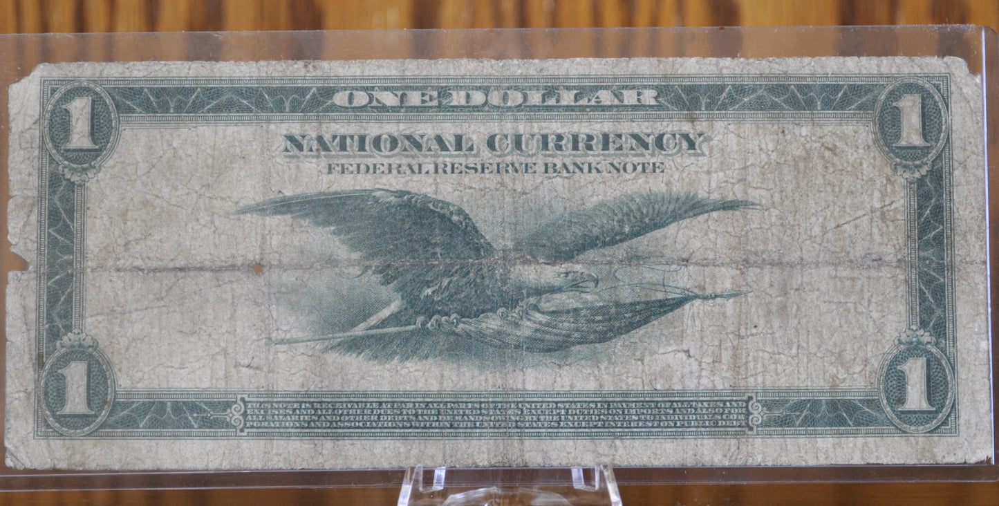 1918 1 Dollar Federal Reserve Note Large Size Fr729 - Chicago - 1918 One Dollar National Currency Note Fr#729