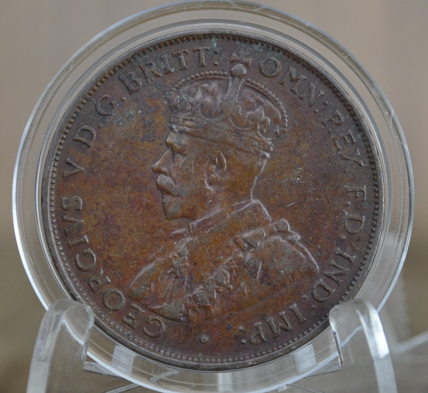 1934 Australian One Penny - XF - King George - Australian One Cent 1934