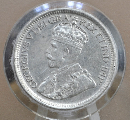 1930 Canadian Silver 10 Cent Coin - AU (About Uncirculated) Grade / Condition - King George V - Canada 10 Cent 80% Silver 1930, High Grade