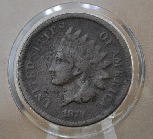 1872 Indian Head Penny - Lower Grade - Semi-Key Date - 1872 US 1 Cent