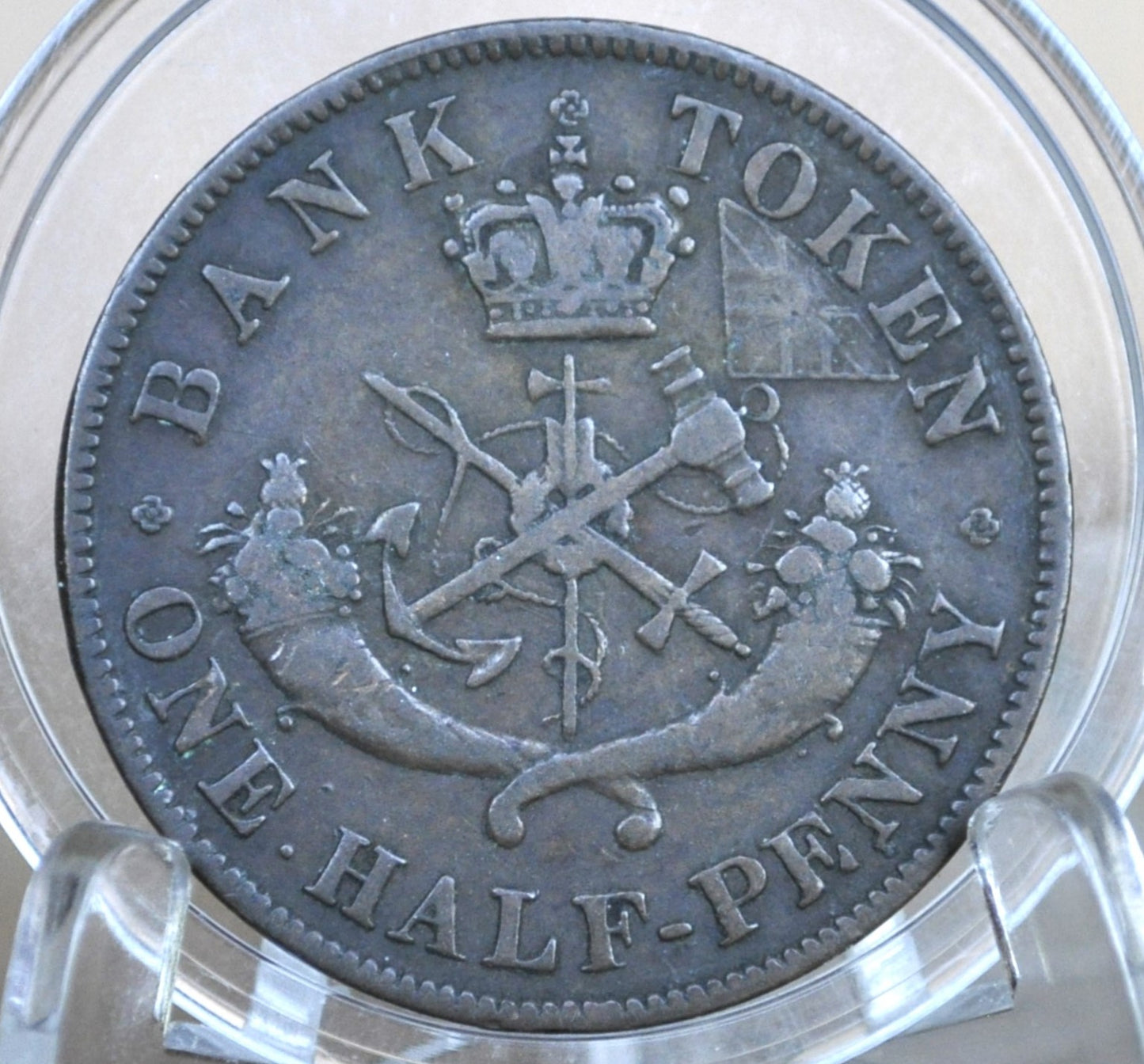 1850 Bank of Upper Canada Half Penny - 1/2 Penny Bank Token - Great Condition