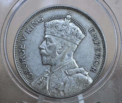 1934 New Zealand Silver Half Crown - AU - 50% Silver - 1934 New Zealand One Shilling