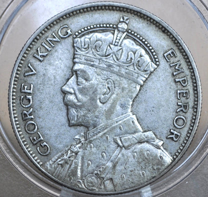 1934 New Zealand Silver Half Crown - AU - 50% Silver - 1934 New Zealand One Shilling