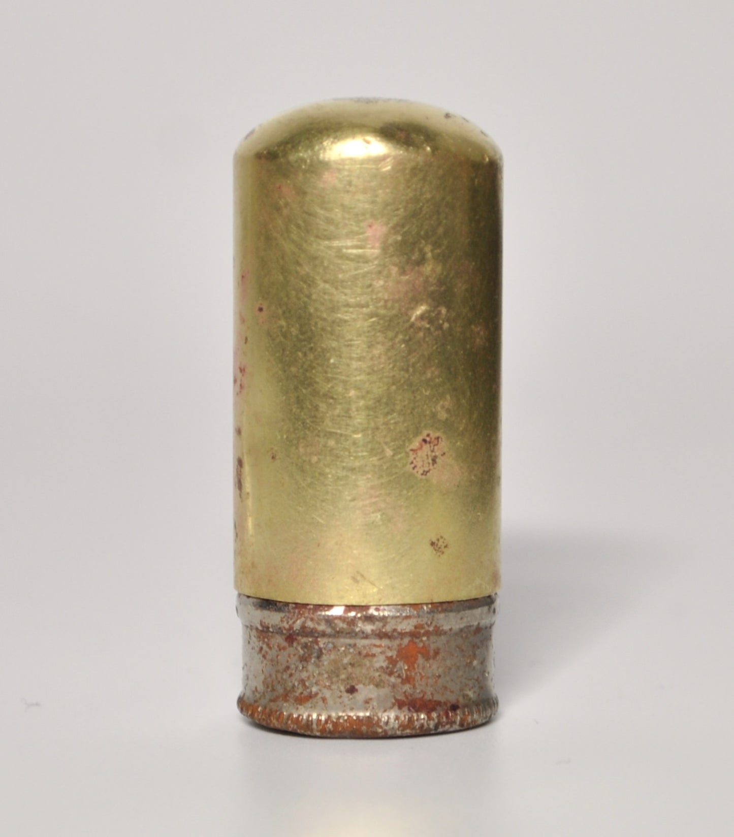 1930s Park & Tilford Floral Brass Miniature Lipstick Tube *Used - 1.5" Tube - Vintage Park and Tilford Mini Brass Maroon Lipstick Tube