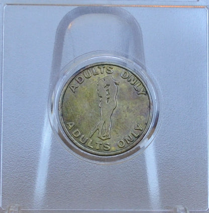 1990s Adults Only Peep Show Token - Adults Only Not Refundable Amusement Token