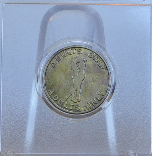 1990s Adults Only Peep Show Token - Adults Only Not Refundable Amusement Token