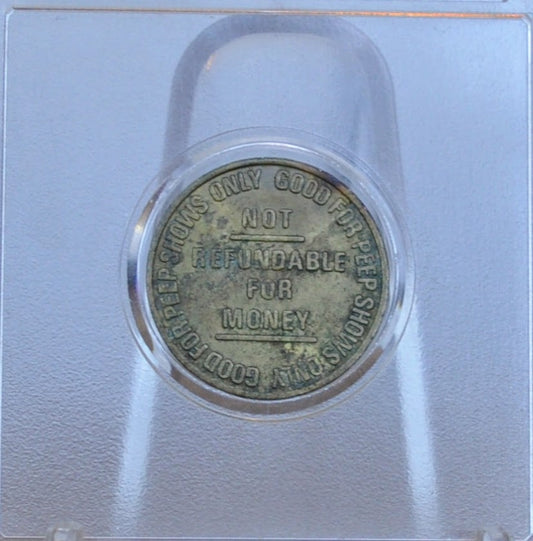 1990s Adults Only Peep Show Token - Adults Only Not Refundable Amusement Token