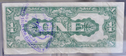 1942 Philippines Japanese Government 1 Peso Note - WW2 Japan Occupation - JAPWANCAP Stamped - 1942 Filipino One Peso Stamped Note - P#106b