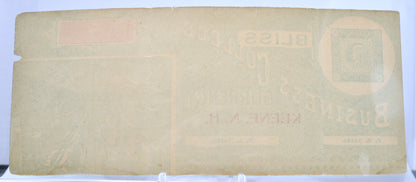 1890s Bliss Business College Currency 5 Dollar Note - Keene, NH - Almost Uncirculated (AU) - Bliss Business College Five Dollars Trade Note