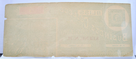 Década de 1860 N.D. Manchester NH Quimby's Periodical Mart Vales de 3 Centavos - Raro Billete de Tienda Obsoleto de Tres Centavos de Nuevo Hampshire