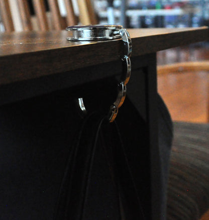 Purple Portable Rhinestone Accent Handbag Hanger - Purple Hang'em High Purse Hanger