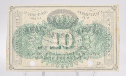 RARE 1862 Phenix House (Hotel) 10 Cents Merchant Scrip Note - Very Scarce Type; Phenix House Variety - 1862 Concord NH Ten Cent Banknote