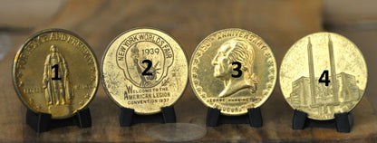 New York World's Fair 1939-1940 Tokens 4 To Choose From - Antique NY World Fair Souvenir Tokens Pick Your Variant!