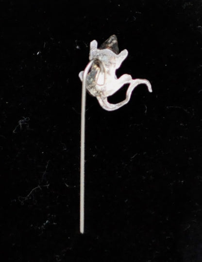Funky Gorham Sterling Silver 3D Mouse Hat Stick Pin - Vintage Gorham 925 Silver Rat Stick Pin