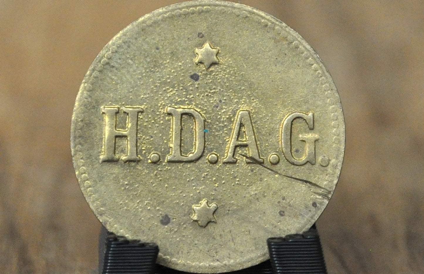 H.D.A.G. (Hafen Dampfschiff Aktien Gesellschaft) Hamburg Ferry Token - Vintage German Brass Faehrmarke Transit Token