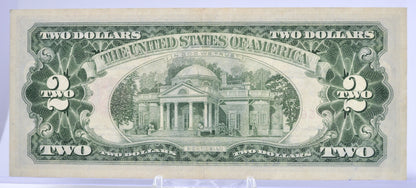 1963 U.S. Legal Tender 2 Dollar Fancy Devil's Number Serial Number Note - 06666154 - 1963 Two Dollar Fancy Serial Red Seal Note - Fr#1513
