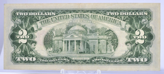 1963 U.S. Legal Tender 2 Dollar Fancy Devil's Number Serial Number Note - 06666154 - 1963 Two Dollar Fancy Serial Red Seal Note - Fr#1513