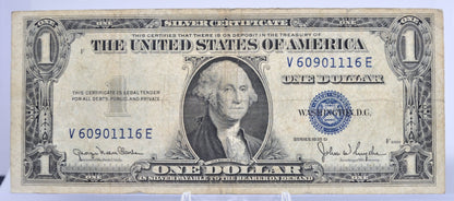 1935-D Fancy Lucky Repeating Serial Number Silver Certificate - 60901116 - 1935D Blue Seal Narrow One Dollar Fancy Serial Note - Fr.1613N