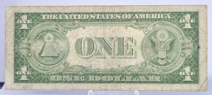 1935E Fancy Devil's 666 Repeating Serial Number Silver Certificate - 59196669 - 1935E One Dollar Blue Seal Fancy Serial Note - Fr#1614