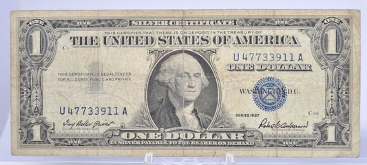1957 Fancy Triple Duo Repeater Serial Number 1 Dollar Silver Certificate - 47733911 - 1957 Blue Seal One Dollar Fancy Serial Note - Fr#1619