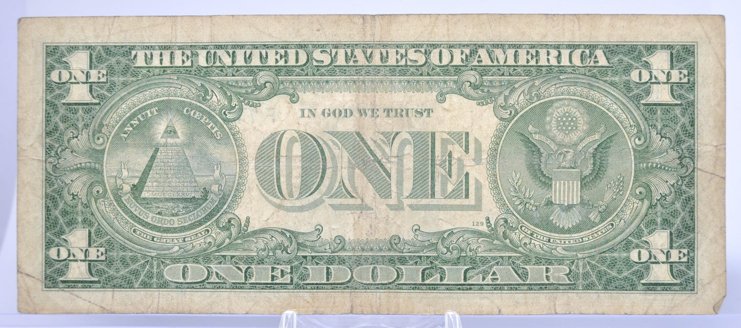 1957 Fancy Repeating Bookend Serial Number Silver Certificate - 77494077 - 1957 One Dollar Blue Seal Fancy Serial Note - Fr#1619