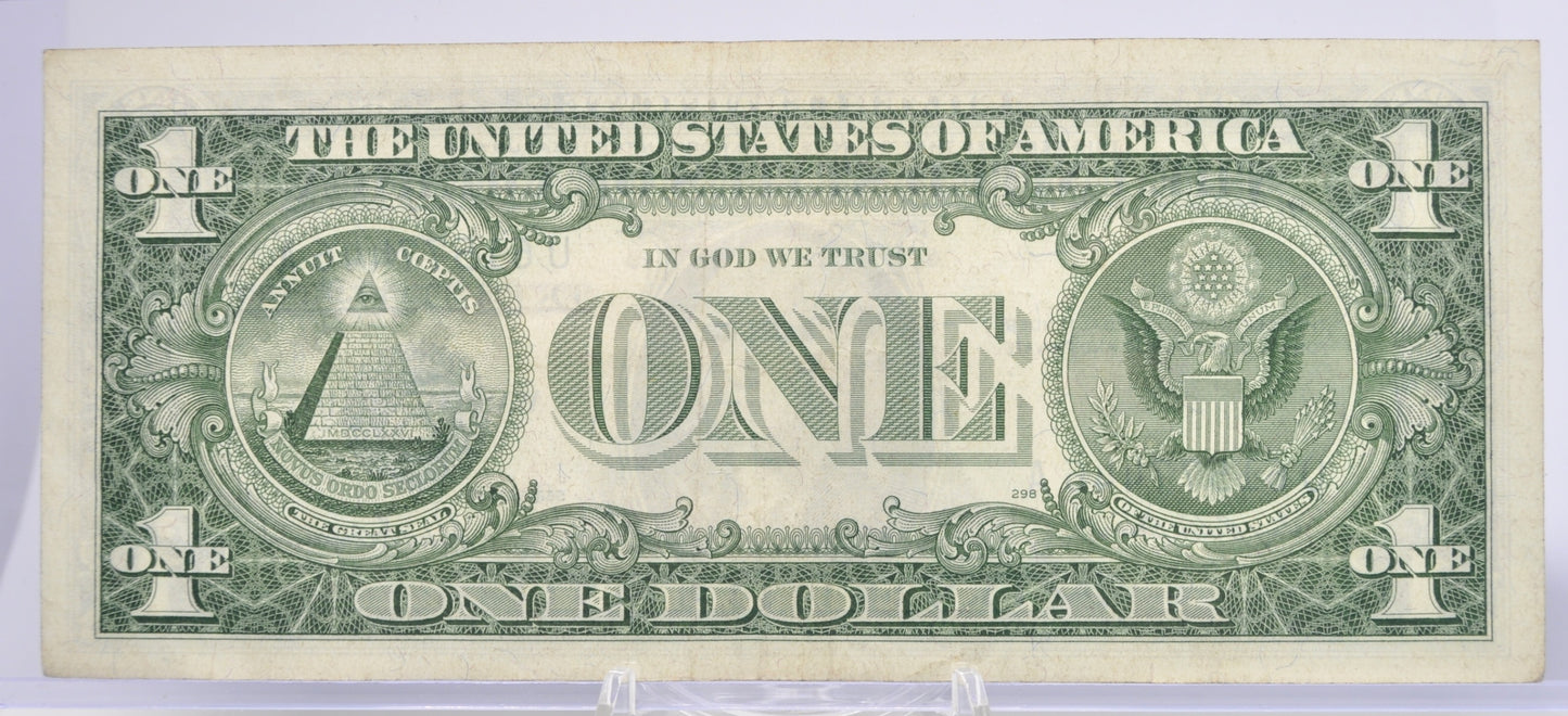 1957 Fancy Dual Duo Repeater Serial Number 1 Dollar Silver Certificate - 61577446 - 1957 Blue Seal One Dollar Fancy Serial Note - Fr#1619