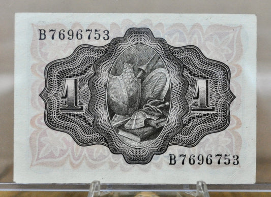 1951 Bank of Spain 1 Peseta Banknote - Don Quijote Note - Uncirculated (UNC) - 1951 Spanish Una One Peseta Note - P#139a