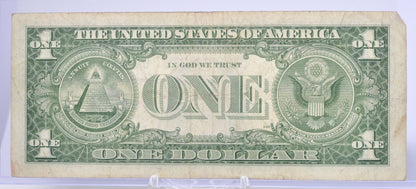 1957 Lucky 444 Fancy Serial Number 1 Dollar Silver Certificate - 12464442 - 1957 Blue Seal One Dollar Fancy Serial Bank Note - Fr#1619