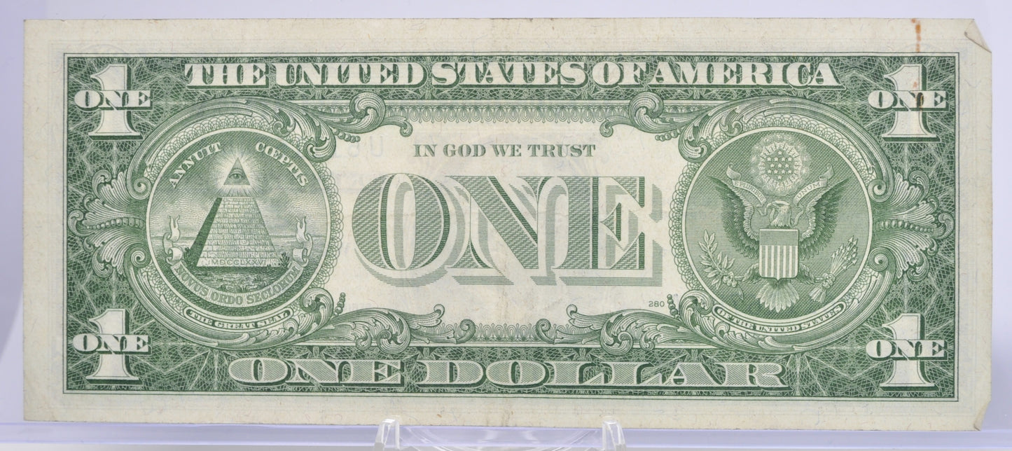 1957 Fancy Trio & Duo Serial Number 1 Dollar Silver Certificate - 61116744 - 1957 Blue Seal One Dollar Fancy Serial Bank Note - Fr#1619
