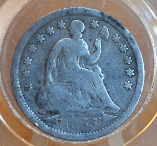 1855 Seated Liberty Half Dime - G+ (Good) - Good+ Detail - 1855 Half Dime - Early American Coin