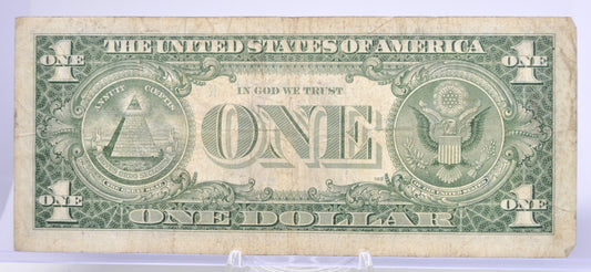 1957A Devil 666 Fancy Serial Number Silver Certificate 1 Dollar Note - 43826661 - 1957 A One Dollar Blue Seal Banknote - Fr#1620
