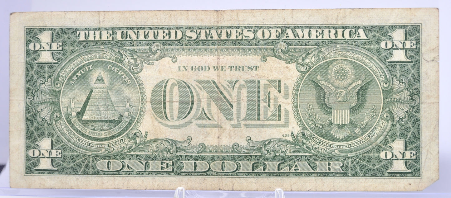 1957B Fancy Dual Duo & Trio Repeater Serial Number 1 Dollar Silver Certificate - 77155522 - 1957 B Blue Seal Fancy Serial Note - Fr#1621