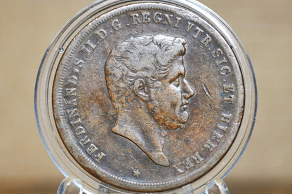 1848 Italian States Naples 10 Tornesi - Great Condition - Naples Tornesi Dieci 1848 - Cool Coin, Rare