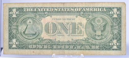 1957B Fancy Trio Devil 666 Serial Number 1 Dollar Silver Certificate - 74019666 - 1957 B One Dollar Blue Seal Fancy Serial Note - Fr#1621