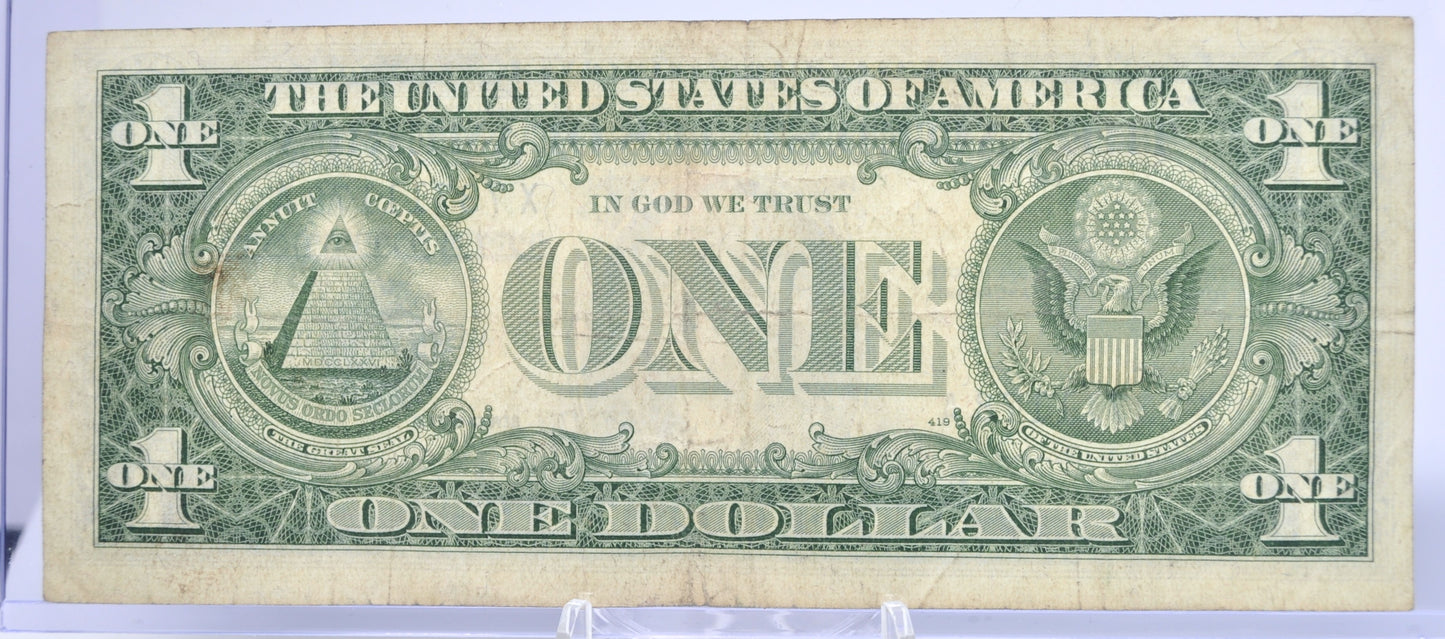 1957B Fancy Trio Lucky Serial Number 1 Dollar Silver Certificate - 73711178 - 1957 B One Dollar Blue Seal Fancy Serial Note - Fr#1621