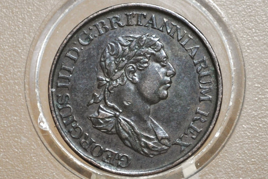 1815 Ceylon 1/2 Stiver, AU/Unc.- Half Stiver 1915 German Ceylon