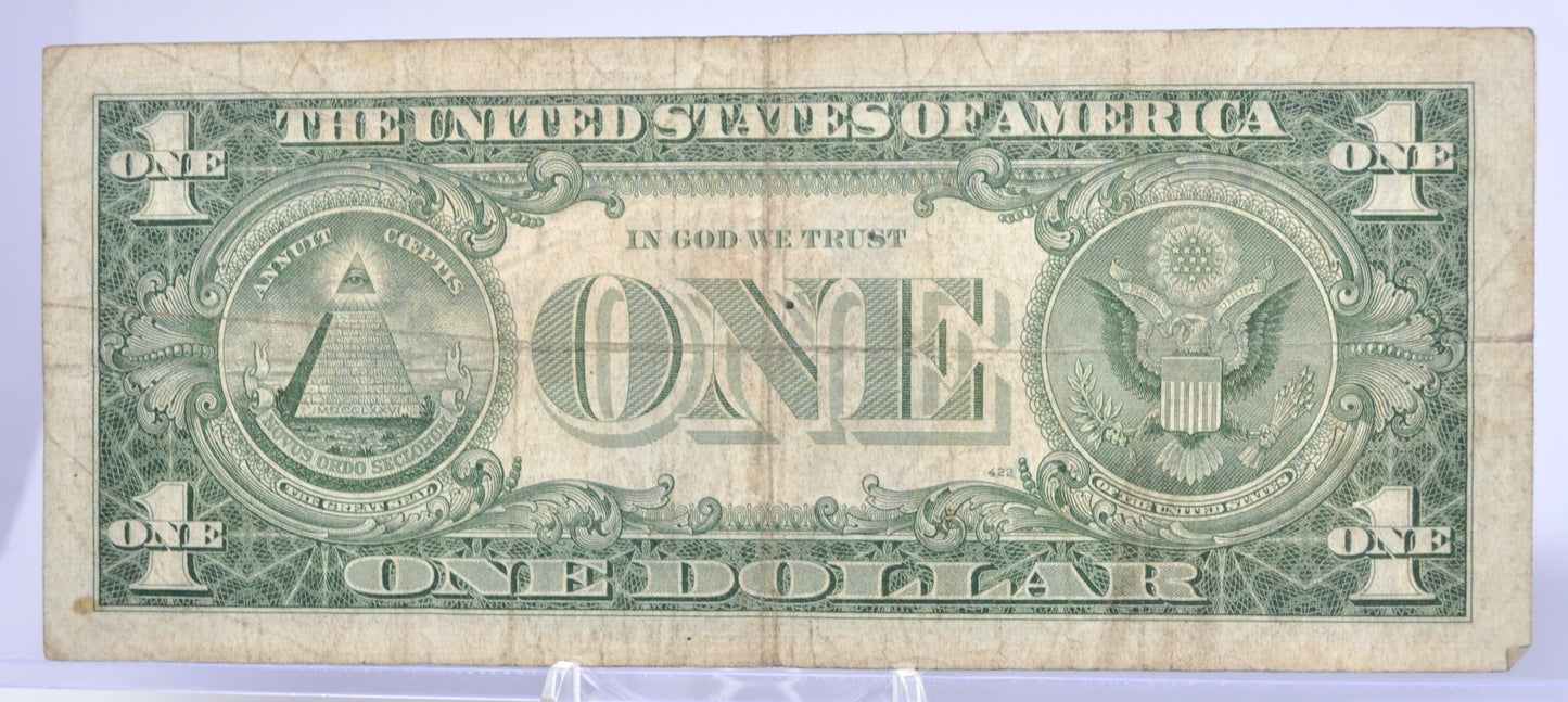 1957B Fancy Triple Duo Pattern Serial Number Silver Certificate - 13388998 - 1957 B 1 Dollar Blue Seal Fancy Serial Note - Fr#1621