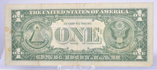 1957 B Low Fancy Duo Repeater Serial Number 1 Dollar Silver Certificate - 00993799 - 1957B One Dollar Blue Seal Cool Serial Note - Fr#1621
