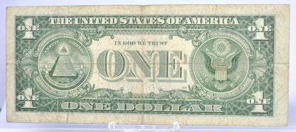 1957B Fancy Triplet Semi-Ladder Pattern Serial Number 1 Dollar Silver Certificate - 01222347 - 1957 B Blue Seal Fancy Serial Note - Fr#1621